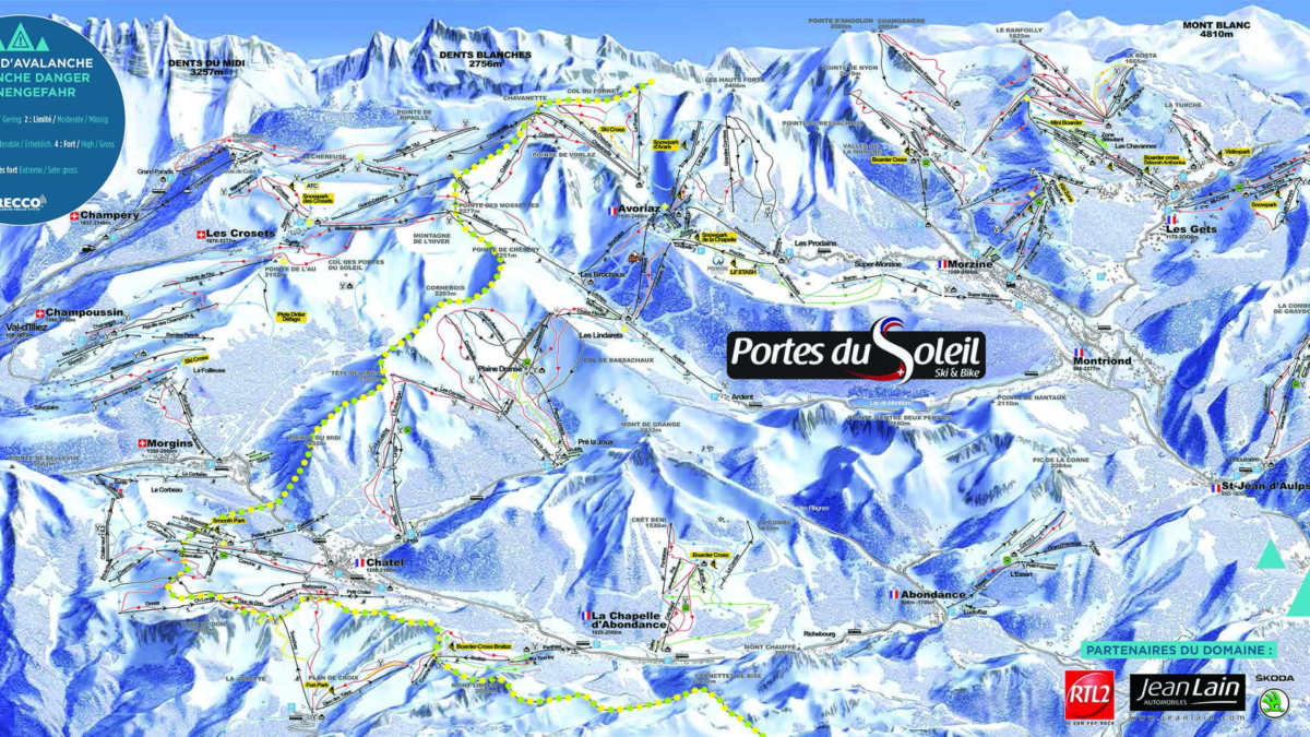 Pistenplan Portes du Soleil Skigebiet