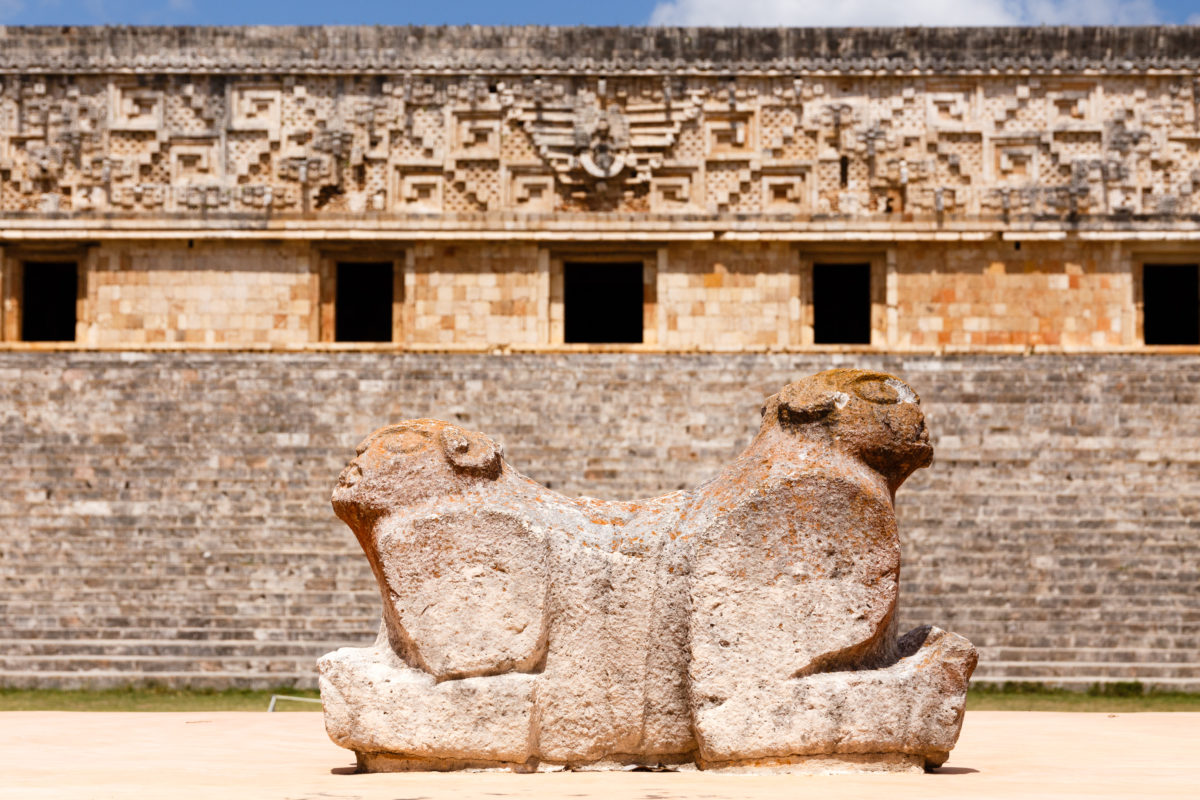 Leoparden Thron, by Peter Ehlert in Uxmal Yucatán Mexiko 