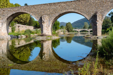 Brücken über den Gardon  Saint-Jean-du-Gard Gard Frankreich by Peter Ehlert in Rundfahrt Gardon