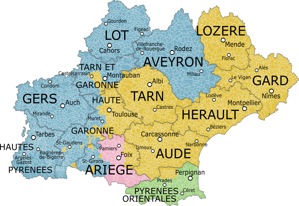 Karte Okzitanien (c) Pierre André Leclercq