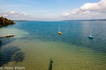 Blick vom Steg auf Starnberger See  Bernried Bayern Deutschland by Peter Ehlert in Buchheim Museum der Phantasie