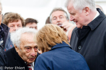 M. Mannheimer, A. Merkel, H. Seehofer  Dachau Bayern Deutschland by Peter Ehlert in Gedenkfeier zur Befreiung des KZ Dachau (2015)