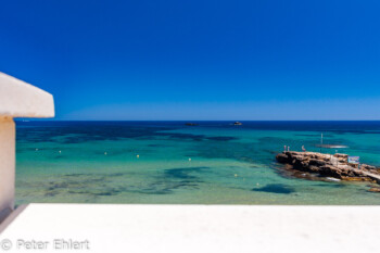 Mauer mit Meer  Platja es Figueral Balearische Inseln - Ibiza Spanien by Peter Ehlert in Ibiza - Insel des Lichts