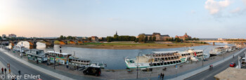 Elbe mit Dampfschiffen und Kultusministerium  Dresden Sachsen Deutschland by Peter Ehlert in Dresden Weekend