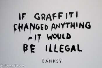 Graffiti Text  Amsterdam Noord-Holland Niederlande by Peter Ehlert in Banksy und Salvador Dali Ausstellung