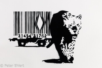 Barcode Leopard  Amsterdam Noord-Holland Niederlande by Peter Ehlert in Banksy und Salvador Dali Ausstellung