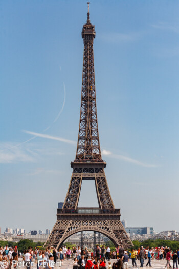 Eiffelturm vom Trocadero  Paris Île-de-France Frankreich by Peter Ehlert in Paris, quer durch die Stadt
