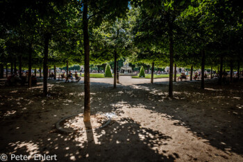 Park mit Brunnen  Paris Île-de-France Frankreich by Peter Ehlert in Paris, quer durch die Stadt