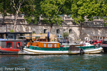 Hausboote  Paris Île-de-France Frankreich by Peter Ehlert in Paris Bateaux mouches