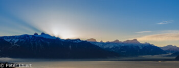 Genfer See mit Bergen am morgen  Chexbres Vaud Schweiz by Peter Ehlert in Wochenende am Genfer See