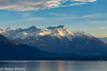 Genfer See mit Bergen am Abend  Chexbres Vaud Schweiz by Peter Ehlert in Wochenende am Genfer See