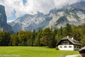 Haus vor Wald und Kalkfelsen  Schönau am Königssee Bayern Deutschland by Peter Ehlert in Berchtesgadener Land