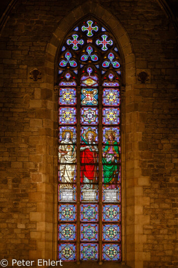 Mosaikfenster  Barcelona Catalunya Spanien by Peter Ehlert in Barcelonas Kirchen