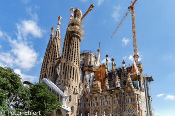 Türme und Baukräne  Barcelona Catalunya Spanien by Peter Ehlert in Barcelonas Kirchen