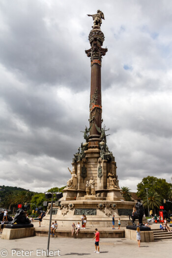 Kolumbussäule   Barcelona Catalunya Spanien by Peter Ehlert in Barcelona Stadtrundgang