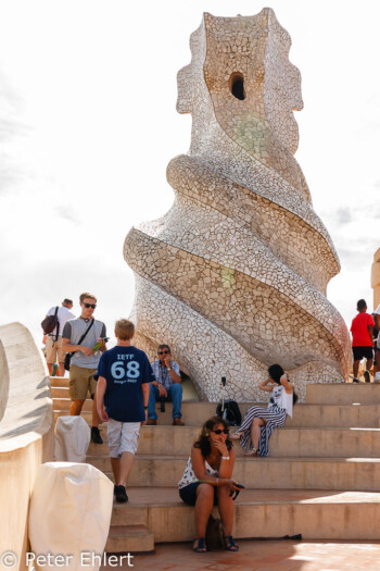 Schornstein mit Stufen  Barcelona Catalunya Spanien by Lara Ehlert in Barcelona Stadtrundgang