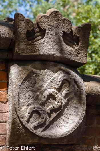 Wappen auf Mauer  Barcelona Catalunya Spanien by Peter Ehlert in Barcelona Stadtrundgang