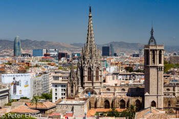 Türme der Catedral de la Santa Creu i Santa Eulàlia  Barcelona Catalunya Spanien by Peter Ehlert in Barcelona Stadtrundgang