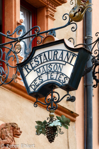 Restaurantschild  Colmar Alsace-Champagne-Ardenne-Lorrain Frankreich by Peter Ehlert in Colmar Weekend