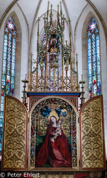 Die Madonna im Rosenhag von Martin Schongauer  Colmar Alsace-Champagne-Ardenne-Lorrain Frankreich by Peter Ehlert in Colmar Weekend