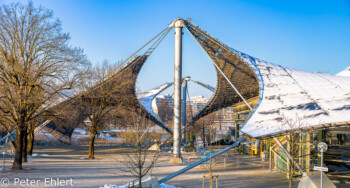 Dach Olympiahalle  München Bayern Deutschland by Peter Ehlert in Olympiapark im Winter