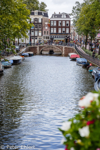 Gracht mit Brücke und Haus  Amsterdam Noord-Holland Niederlande by Peter Ehlert in Amsterdam Trip