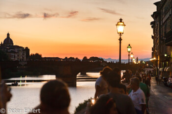 Abendstimmung am Arno  Firenze Toscana Italien by Peter Ehlert in Florenz - Wiege der Renaissance