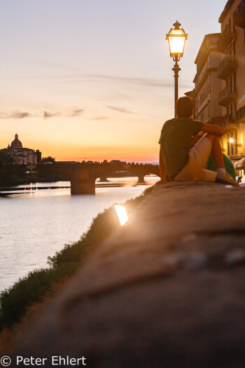 Abendstimmung am Arno  Firenze Toscana Italien by Peter Ehlert in Florenz - Wiege der Renaissance