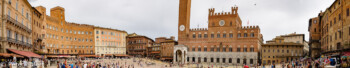 Rundblick auf Palazzo Pubblico  Siena Toscana Italien by Peter Ehlert in Siena auf der Durchreise