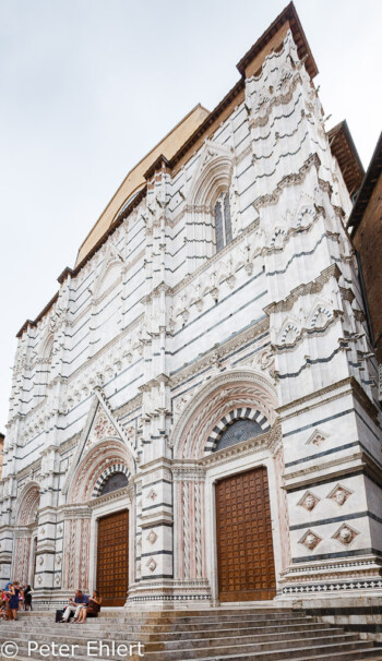 Portal des Battistero   Siena Toscana Italien by Peter Ehlert in Siena auf der Durchreise