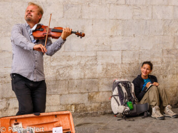 Violinist Milan Kurc  Siena Toscana Italien by Lara Ehlert in Siena auf der Durchreise