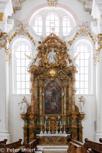 Seitenaltar  Steingaden Bayern Deutschland by Peter Ehlert in Wieskirche im Winter