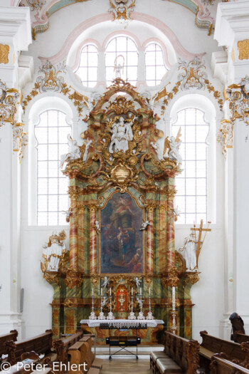 Seitenaltar  Steingaden Bayern Deutschland by Peter Ehlert in Wieskirche im Winter