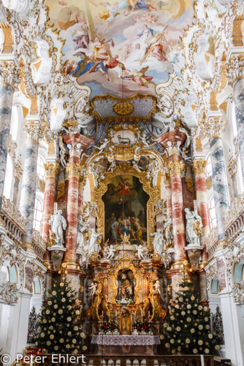 Altarbild Jesus  Steingaden Bayern Deutschland by Peter Ehlert in Wieskirche im Winter