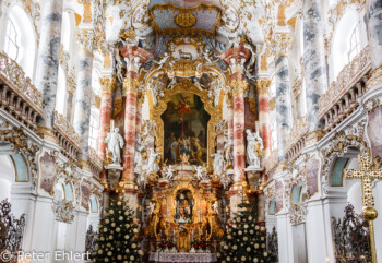 Altarbild Jesus  Steingaden Bayern Deutschland by Peter Ehlert in Wieskirche im Winter