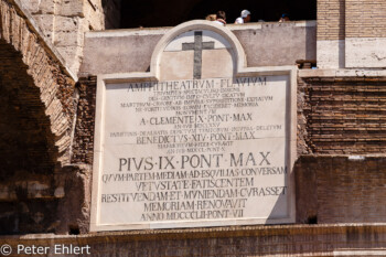 Gedenktafel am Colosseum  Roma Latio Italien by Peter Ehlert in Rom - Colosseum und Forum Romanum