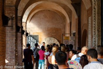 Warteschlange am Bocca della Verità  Roma Latio Italien by Peter Ehlert in Rom - Plätze und Kirchen