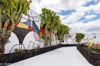 Weg vor Mosaikwand  Teguise Canarias Spanien by Peter Ehlert in LanzaroteFundacion