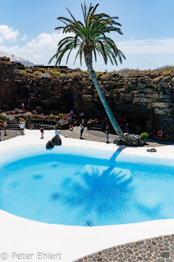 Pool mit Palme  Haría Canarias Spanien by Peter Ehlert in LanzaroteJameos