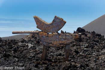 Skulptur am Eingang  Tinajo Canarias Spanien by Lara Ehlert in LanzaroteNPTimanfaya