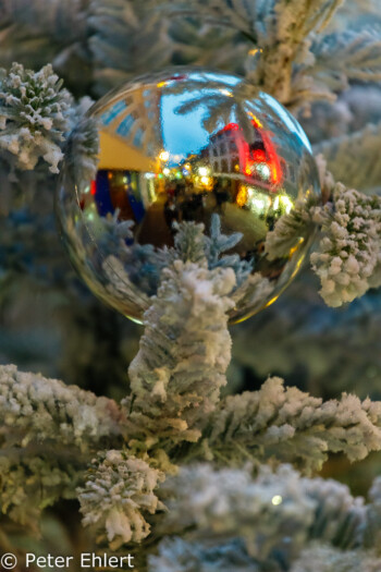 Baumkugel mit Spiegelung  Colmar Département Haut-Rhin Frankreich by Peter Ehlert in Elsass-Winter