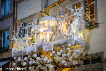 Weihnachtsdeko Christian - Salon de Thé  Straßburg Département Bas-Rhin Frankreich by Peter Ehlert in Elsass-Winter