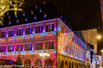 Beleuchtung der Handwerks- und Industriekammer  Straßburg Département Bas-Rhin Frankreich by Peter Ehlert in Elsass-Winter