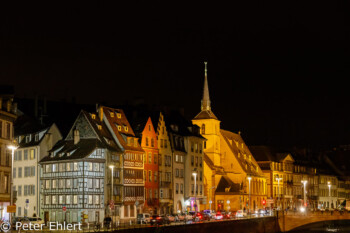 Beleuchtete Fachwerkhäuser  Straßburg Département Bas-Rhin Frankreich by Peter Ehlert in Elsass-Winter
