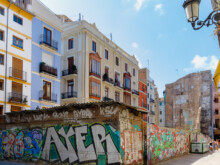 Grafitti vor Hausfront  Valencia Provinz Valencia Spanien by Peter Ehlert in Valencia_Stadtrundgang