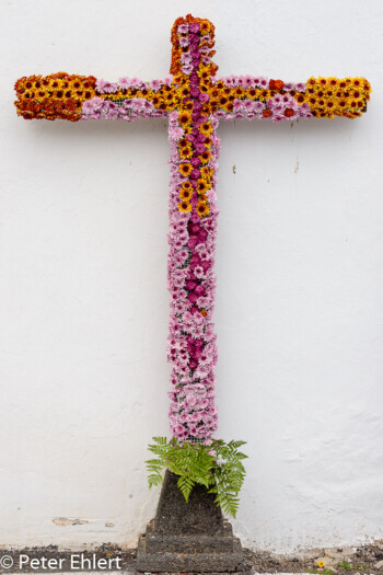 Kreuz mit Blumen  Teguise Kanarische Inseln Spanien by Peter Ehlert in LanzaroteTeguise
