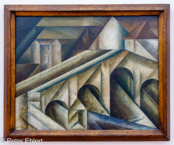 Lionel Feininger - Brücke III (1917)  Köln Nordrhein-Westfalen Deutschland by Peter Ehlert in Köln_Museum_Ludwig