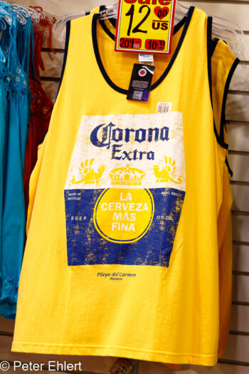 Corona Shirt  Playa del Carmen Quintana Roo Mexiko by Peter Ehlert in Stadtrundgang Quinta Avenida