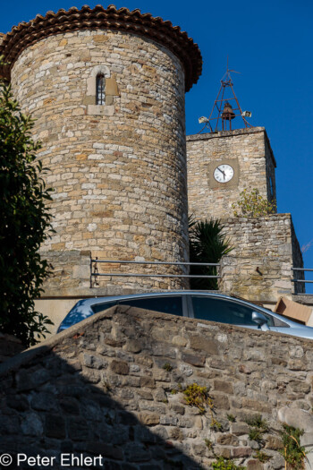 Wehrtum mit Uhrturm  Brignon Gard Frankreich by Peter Ehlert in Brignon