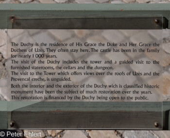 Infotafel  Uzès Gard Frankreich by Peter Ehlert in Uzès - Château Ducal